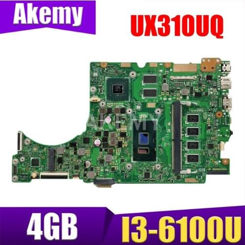 Akemy New mainboard for ASUS UX310UQK UX310UQ UX310UVK UX310UV Laptop motherboard w/ 4G/I3-6100U GT940MX-2GB