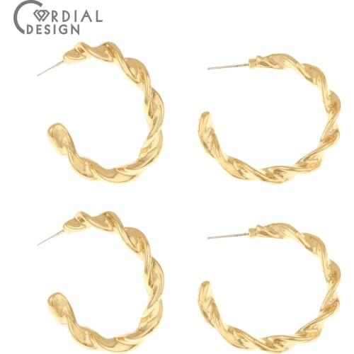 Cordial Design 50Pcs 30*36MM Jewelry Accessories/Hooks Shape/Earrings Stud/Jewelry Findings & Components/Hand Made/DIY Making