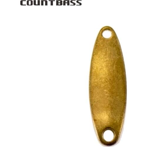 COUNTBASS 50pcs 2g ( 5/64oz) Brass Fishing Trout Spoon Blanks Unpainted Anglers Lures Fish Tackles