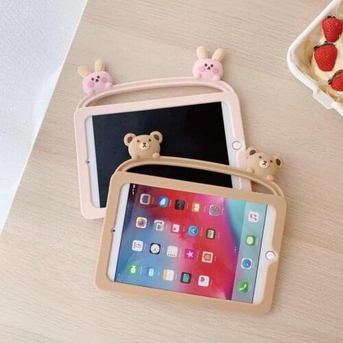 Case For ipad pro 11 2020 2018 6th 7th 8th 10.2 Inch generation mini 12345 Air 3 10.5 Kids Cartoon Silicone Tablet cover+Gift