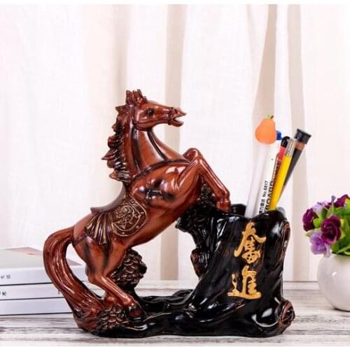 Rosewood color retro style to the successful penholder teachers day practical small gift resin office setting