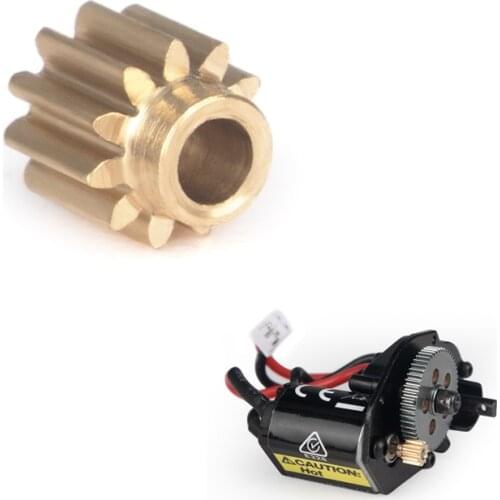Rc Car Option Part Brass Motor Gear 0.3 Modulus 11T For 1/24 Scale Model Truck Axial SCX24