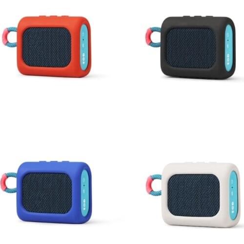 D5QC Travel Protective Silicone Stand Up Carrying Case for -JBL GO 3 GO3 Portable Bluetooth-compatible Waterproof Speaker