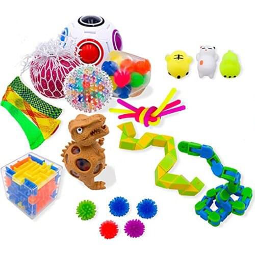 Stress Relief Fidget Toys Anti Stress Toy Set Strings Marble Relief Gift for Adults Girl Children Sensory Antistress Toys