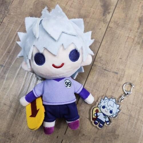 HUNTER X HUNTER Killua Zoldy Figure Limited Display Plush doll Stuffed Toy Keychain Strap Handmade Gift Limit Strap cosplay cos