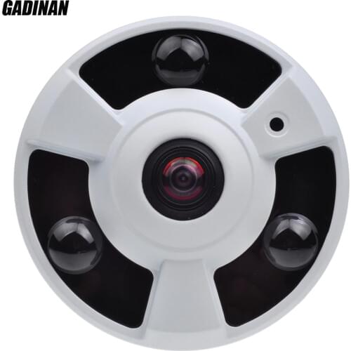 GADINAN AHD XVI 5MP Camera CVI TVI 4MP FishEye 1.7mm Lens 360 Degree View Panorama Security Camera IR 10m Metal UFO Style