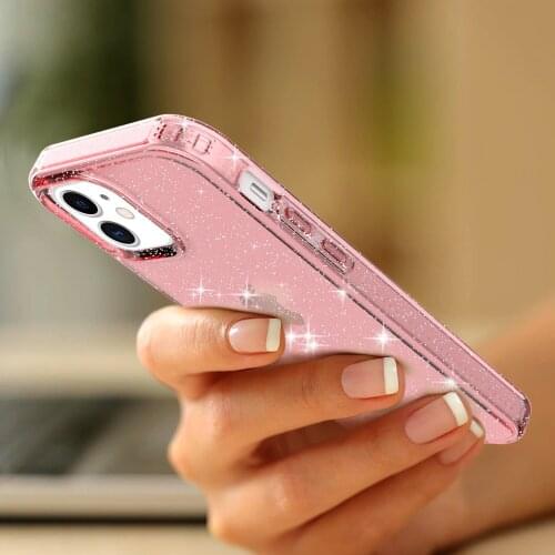 Crystal Glitter Phone Cases for iPhone 7 8 2020SE 12 mini 12 Pro Max Bling Clear Shockproof Twinkle 11 XS XR X XSMAX Cover