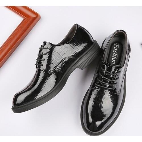 Leather Business Casual Shoes Men Fashion Trend Leather Shoes Black Wedding Decoration Dress Zapatos De Hombre Men Sneakers