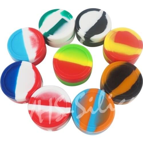 5pcs 22ml wax round silicone wax container dab silicone small jar for oil wax molds dab cigarette cream food-grade silicone waxs