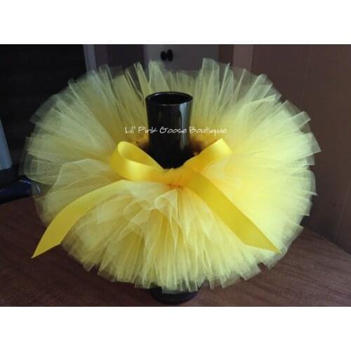 Cute Retail Baby Tutu Skirts Infant Girls Handmade Fluffy Ballet Dance Pettiskirts with Ribbon Bow Kids Tulle Tutus Party Skirts