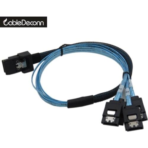 Mini SAS SFF-8087 4i 36P SFF 8087 to 7P SATA * 4 With Latch Cable 0.5-1M