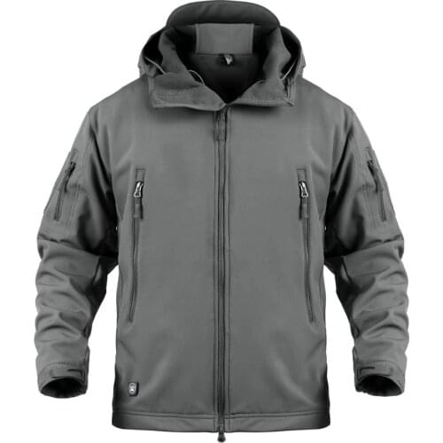 XS-5XL Outdoor Climbing Cycling Waterproof Warm Hooded Coat Mens Sports Hiking Windproof Thermal Breathable Army Tactical Jacket