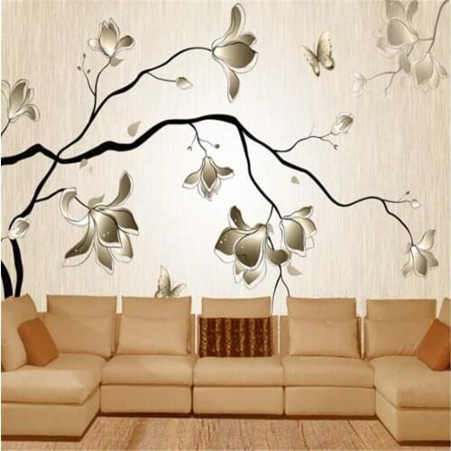 3D Wall Paper for Walls Chinese Style Non-Woven Wallpapers Hand Painted Abstract Mural Living Room Decorative Wallpapers TV Wall