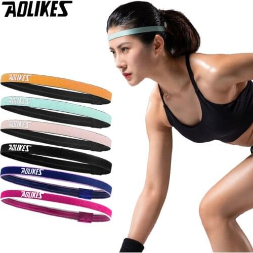 AOLIKES Non Slip Women Men Sweatband Sport Fitness Headband Tennis Badminton Basketball Running Headbands Hair Sweat Band