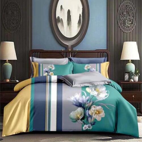 New Product Cotton Bedding Set Twill Large Printing Four-piece Set, Pure Cotton Light Luxury Quilt Cover, Bed Linen and Bedding