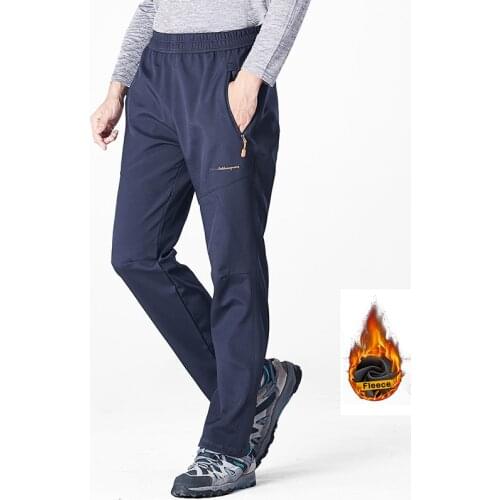 Hiking Skiing Men Pants Windproof Waterproof Fleece Warm Trousers Camping Trekking Mountain Climbing Outdoor Sports Pants