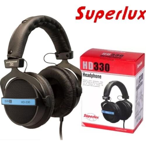 Superlux HD330 Semi-open Dynamic Audiophile Headphones & Earphone For Monitoring & Music Entertainment DJ headset