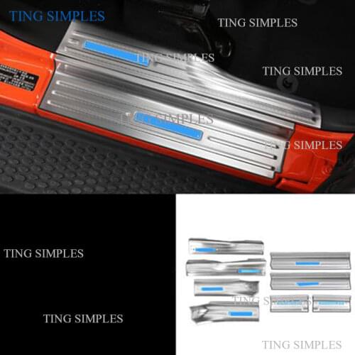 Stainless steel welcome pedal with door sill For Jeep Wrangler JL 2018 2019 2020 4 doors Car Styling Accessories