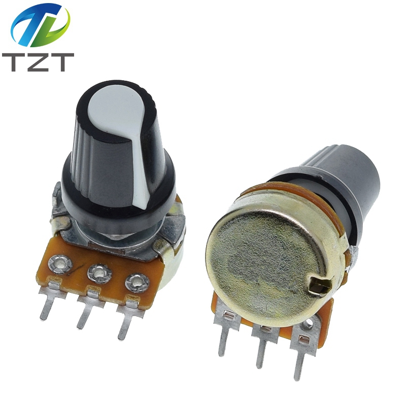 10pcs Potentiometer Resistor 1K 2K 5K 10K 20K 50K 100K 500K 1M Ohm WH148 Linear Potentiometer 2M 15mm 5pins With Nuts And Washer