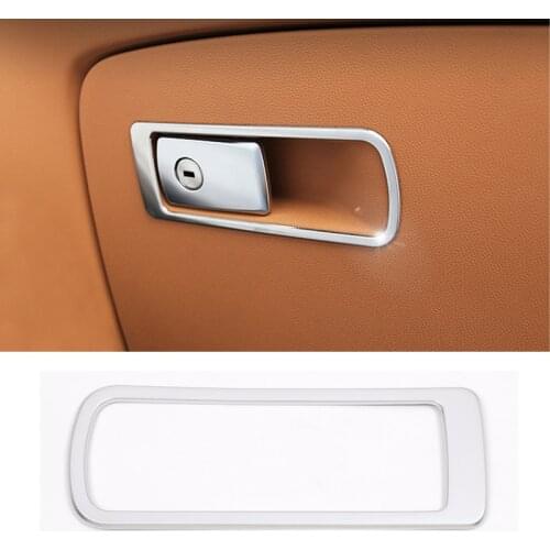 Silver ABS Chrome Car Interior Glove Box Handle Frame Switch Trim Cover Sticker For BMW 5 Series G30 2018-2019 Car Accessories