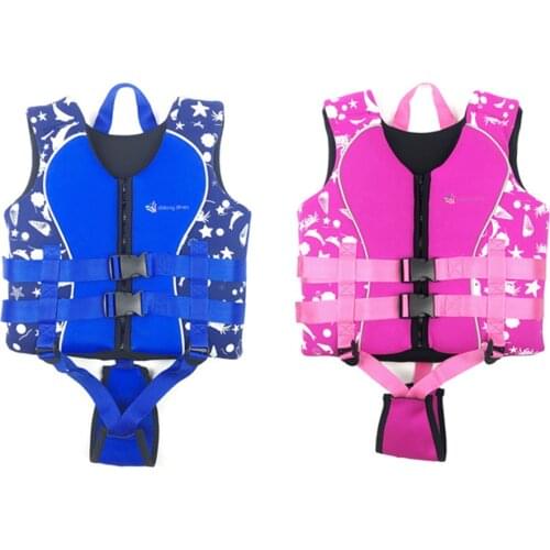 Children boys and girls life jackets neoprene water sports baby childrens pool beach professional life vest blue pink 10-40kg