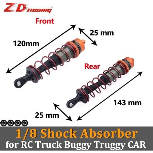 SURPASS HOBBY ZD Metal Shock Absorber 120mm 143mm Oil Filled Aluminum Damper Suspension for 1/8 RC Car Traxxas Trx4 Wltoys HSP