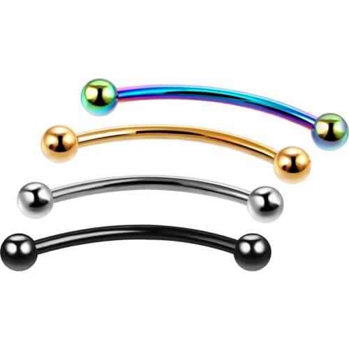 10Pcs/lot G23 Titanium Long Industrial Barbell Ring Tongue Bar Tragus Helix Ear Piercing Body Jewelry Tongue Piercing 16G