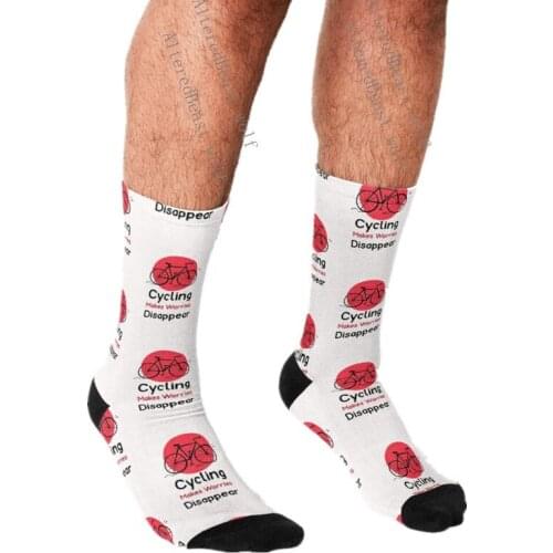 2021 Funny Bike Mens socks Cycliste - Francais Printed Bicycle hip hop Men Happy Socks boys street style Crazy Socks for men
