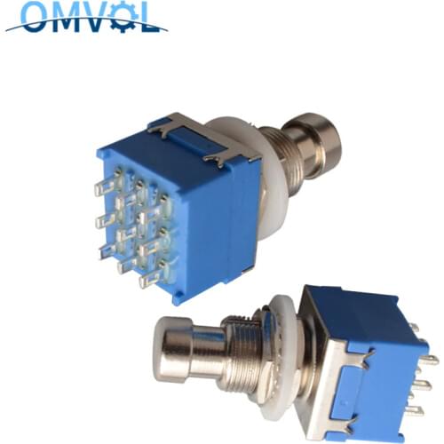 1PC 3PDT 9 pins Guitar Effects push button Switch foot pedal switches guitar switch