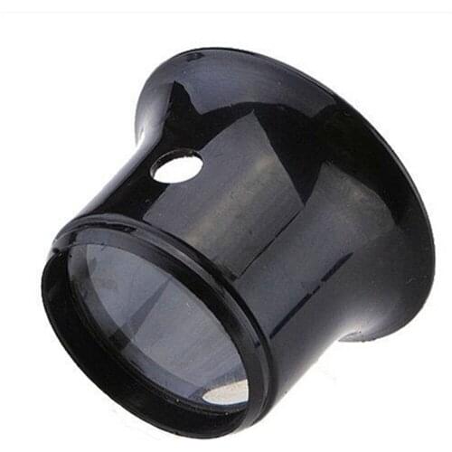 1 PC Watchmaker Loupe 10X Magnifying glass jeweler eyepiece lens Black