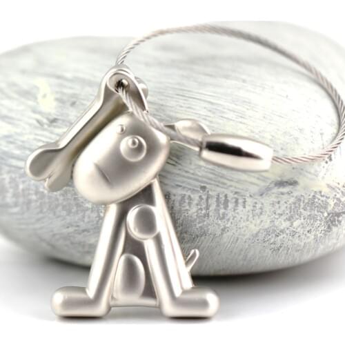 10pcs/lot German shepherd dog keychain key ring high quality wire rope key chain key holder cute portachiavi llaveros mujer