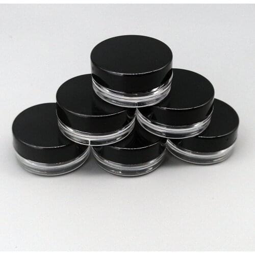 100 pcs/lot Standard 3g Plastic Cream Jar,Cosmetic Packaging,Sample Cream Pot, Display Container
