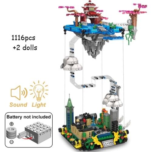 1116Pcs 2021 New Design Levitation Heavenly Palace Building Blocks Myths Moon Chang'e Castle Architecture Bricks Toys For Child