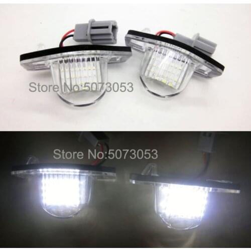 18led License plate light number plate lamp for Honda Fit jazz Odyssey Stream Insight CRV FRV HR-V Crosstour 5D 10~14 Logo 3D