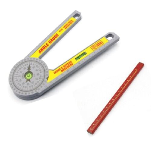2pcs Miter Saw Protractor Finder Angle Finder Miter Gauge Goniometer Angle Finder Arm Measuring Ruler Hand Wood Tool Calibration