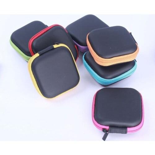 50PCS / LOT Phone Charger Cable Storage Bag Mini Portable Anti-Pressure Square Earphone Storage Box Finishing Bag