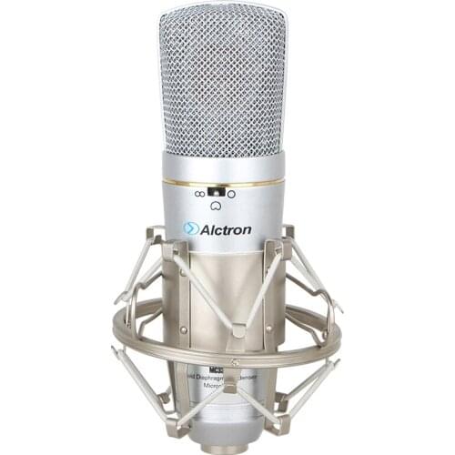 Alctron MC330 microphone professional FET condenser studio recording mic with shock mount for broadcasting station stage