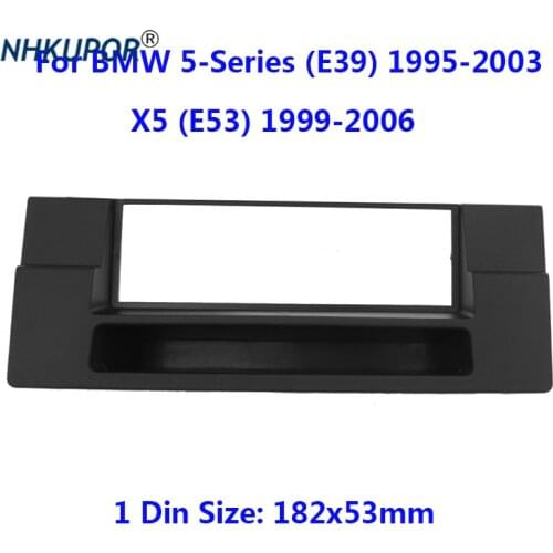 1 Din Car Audio Fascia For BMW 5-Series (E39) X5 (E53) Radio CD GPS DVD Stereo Dashboard Panel Mount Installation Trim Frame Kit