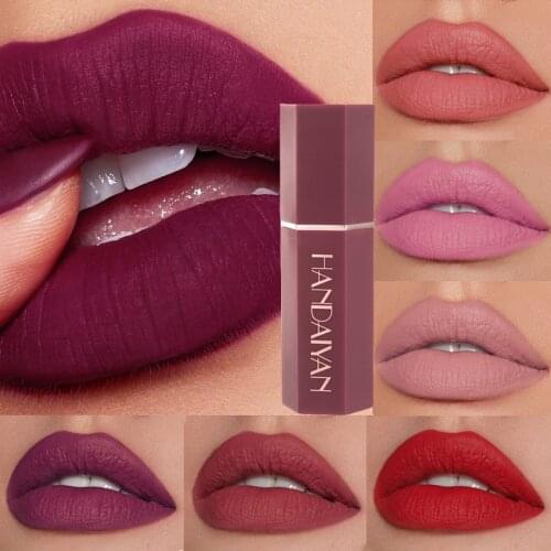 6 Color Velvet Matte Lipsticks Waterproof Long Lasting Sexy Red Lipstick Makeup Lip Tint Cosmetics