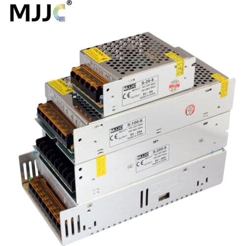 Power Supply 5V 5A 10A 20A 30A 40A 60A 70A 80A 110V 220V AC to 5 Volt DC LED Power Supply Driver for LED Strip Light