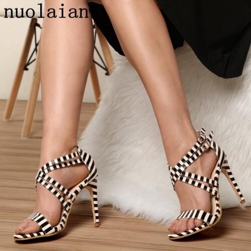 Women Sandals Summer Sexy High Heels Sandal Womens High Heel Shoes Ladies Pumps Gladiator 34-43 Open Toe Woman Summer Shoes
