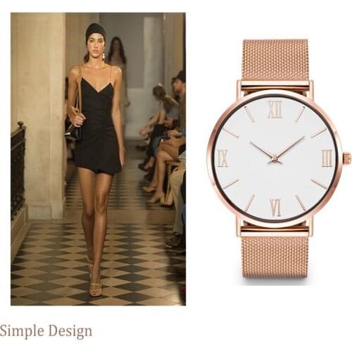 Watch Womens Luxury Watches For Women Stainless Steel Strap Casual Woman WristWatch Ladies Dress Gift Clock Reloj Zegarek Damski