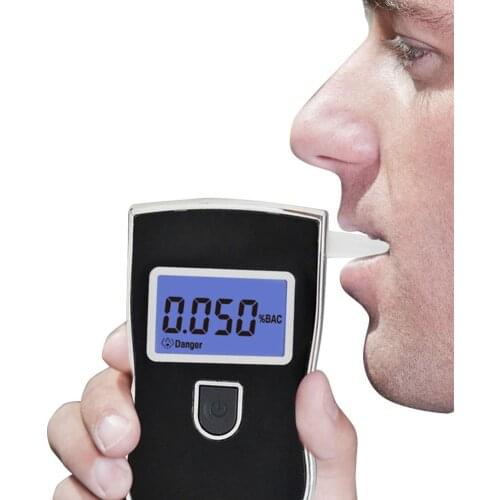 Digital Breath Alcohol Tester with 5 Mouthpieces Car Breathalyzer Wine Alcohol Tester Portable Alcohol Meter Quick Response
