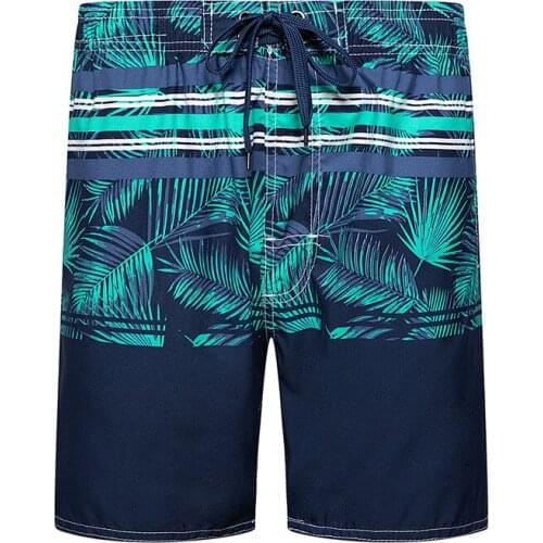 Mens Beach Pants Shorts Movement Loose Quick Drying Flower Color Decorative Pattern