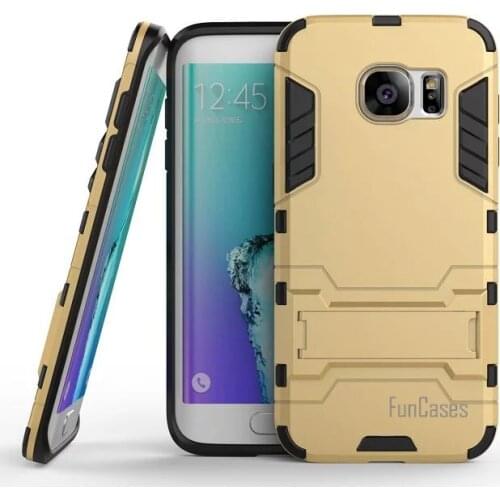 For Samsung Galaxy S7 Edge G9350 Case 5.5inch Dual Layer Hybrid Rugged Armor Hard PC+TPU Shockproof With Kickstand Cover Cases