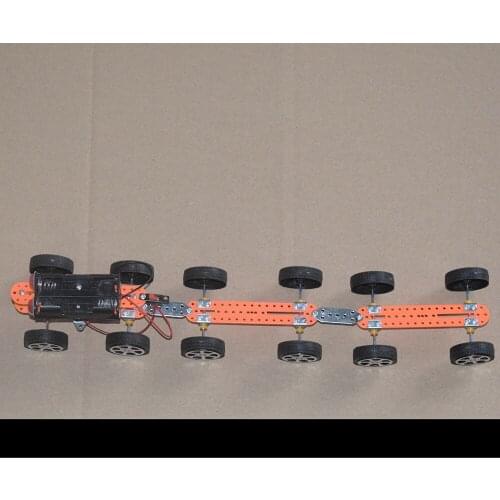 Electric four-wheel drive train/scientific physics experimental Educational toys/DIY technology production/puzzle/baby toys