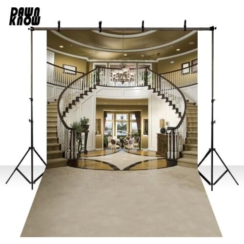 DAWNKNOW Indoor Photography Background Stair Luxurious Photocall Polyester Children Backdrops For Wedding Photo Studio lv935