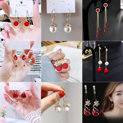 Chinese vintage palace hollow peacock temperament earrings rose earrings long tassel earrings Silver needle for Women teen Gift