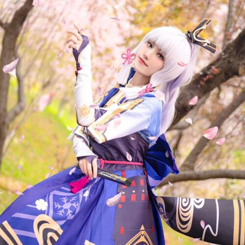 Game Cosplay Genshin Impact Ayaka Cosplay Costume Anime Women Sexy Halloween Outfit Fancy Dress Custom Made