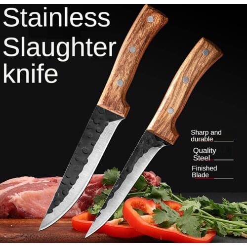 Forged Boning Knife Butcher Knife Kitchen Damask Stainless Steel Meat Cleaver Professional Handmade Meat Knies